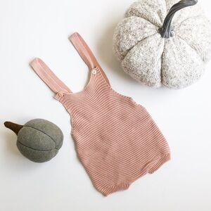 Violeta e Federico Pink Knit Dungaree Jumper Size 12 Months